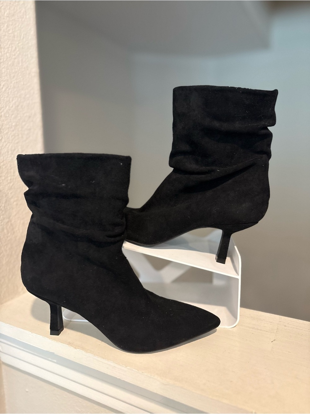 Open Edit Tilly Womens Pointed Toe Bootie Black Size US 5.5M New Without Tags